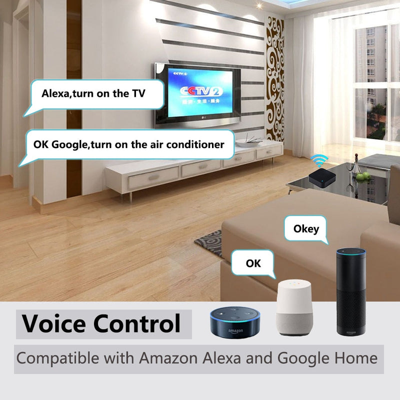 Controle Remoto Universal Inteligente - WiFi Tuya Infravermelho Liga TV, Ar Condic, Eletrônicos - Suporta Alexa