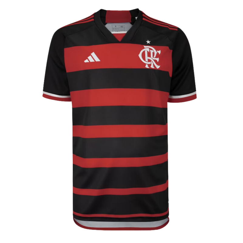 Camisa Flamengo I 24/25 Torcedor Adidas Masculina - Vermelha e Preta