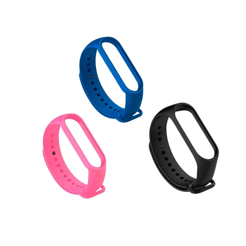 Kit 3 Pulseiras Xiaomi MiBand 5 - MiBand 4, 5 e 6 Wristband Color